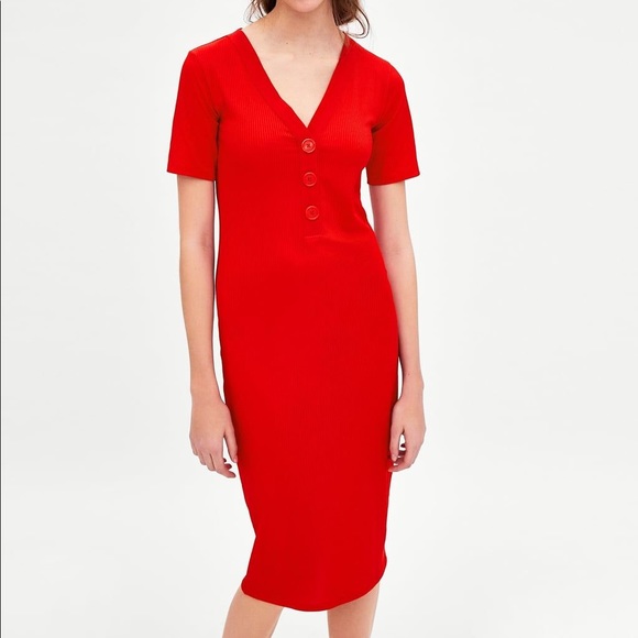 Zara midi button dress - Picture 2 of 3
